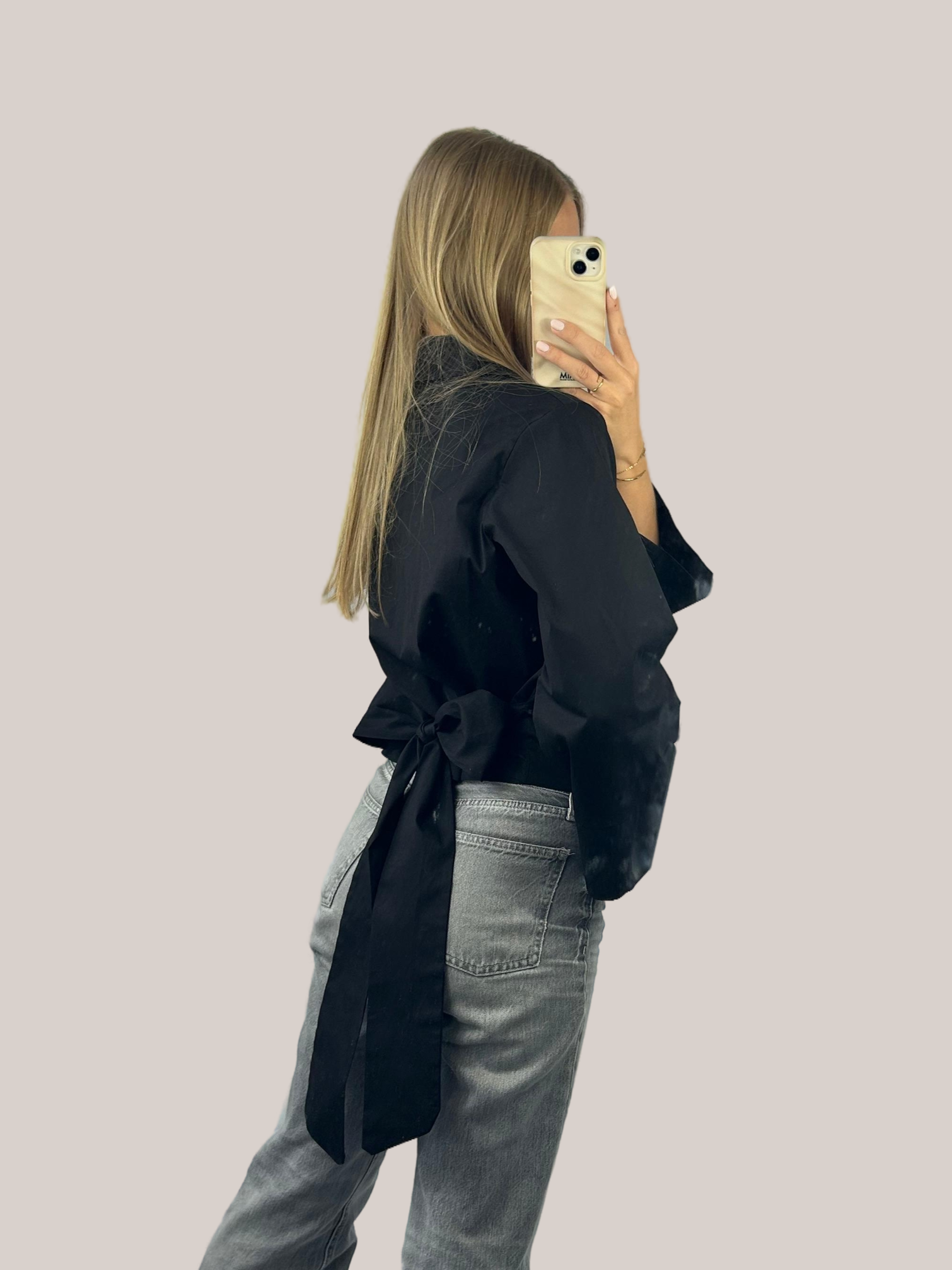 Strik blouse zwart