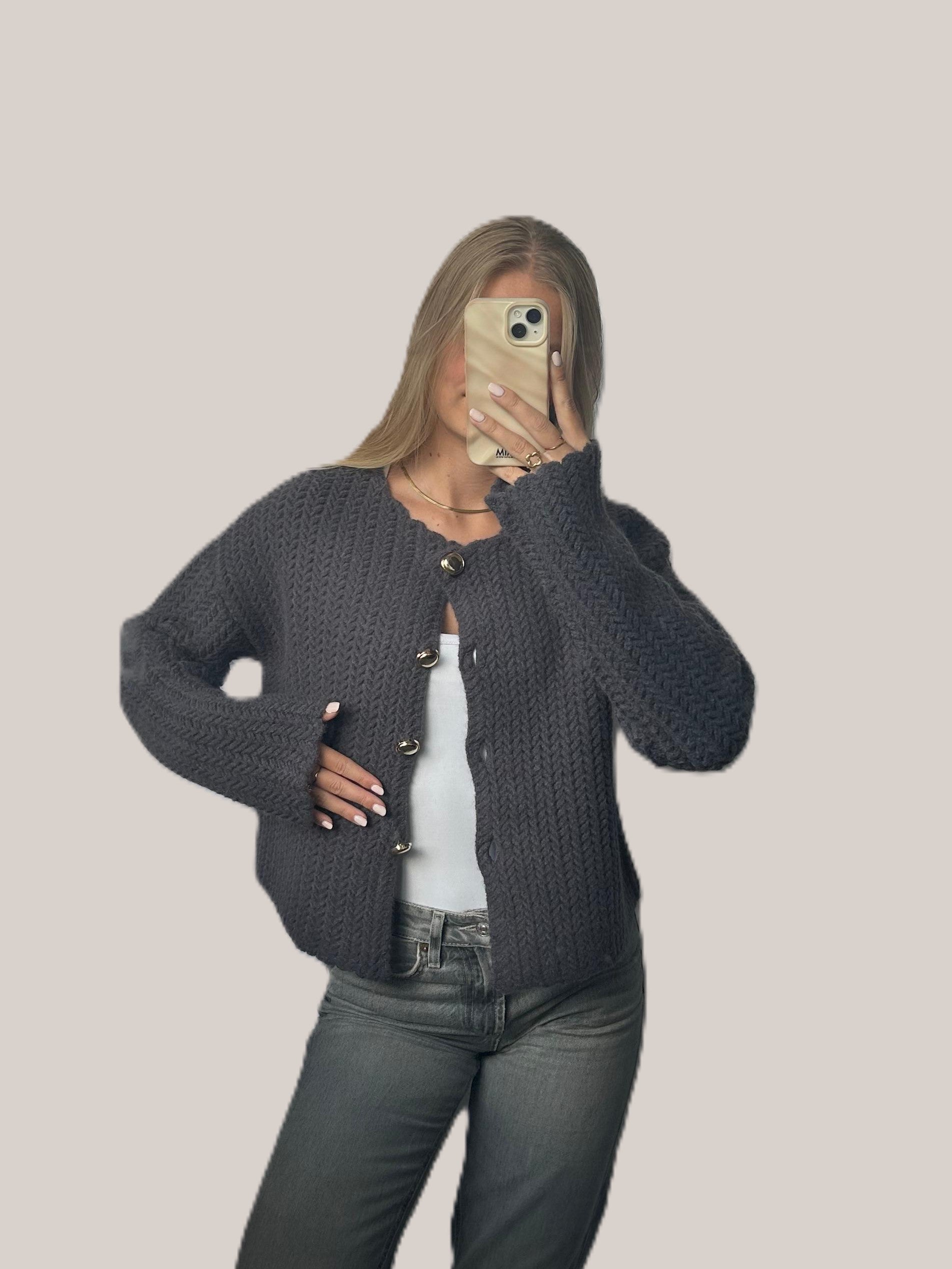 Evy vest grijs