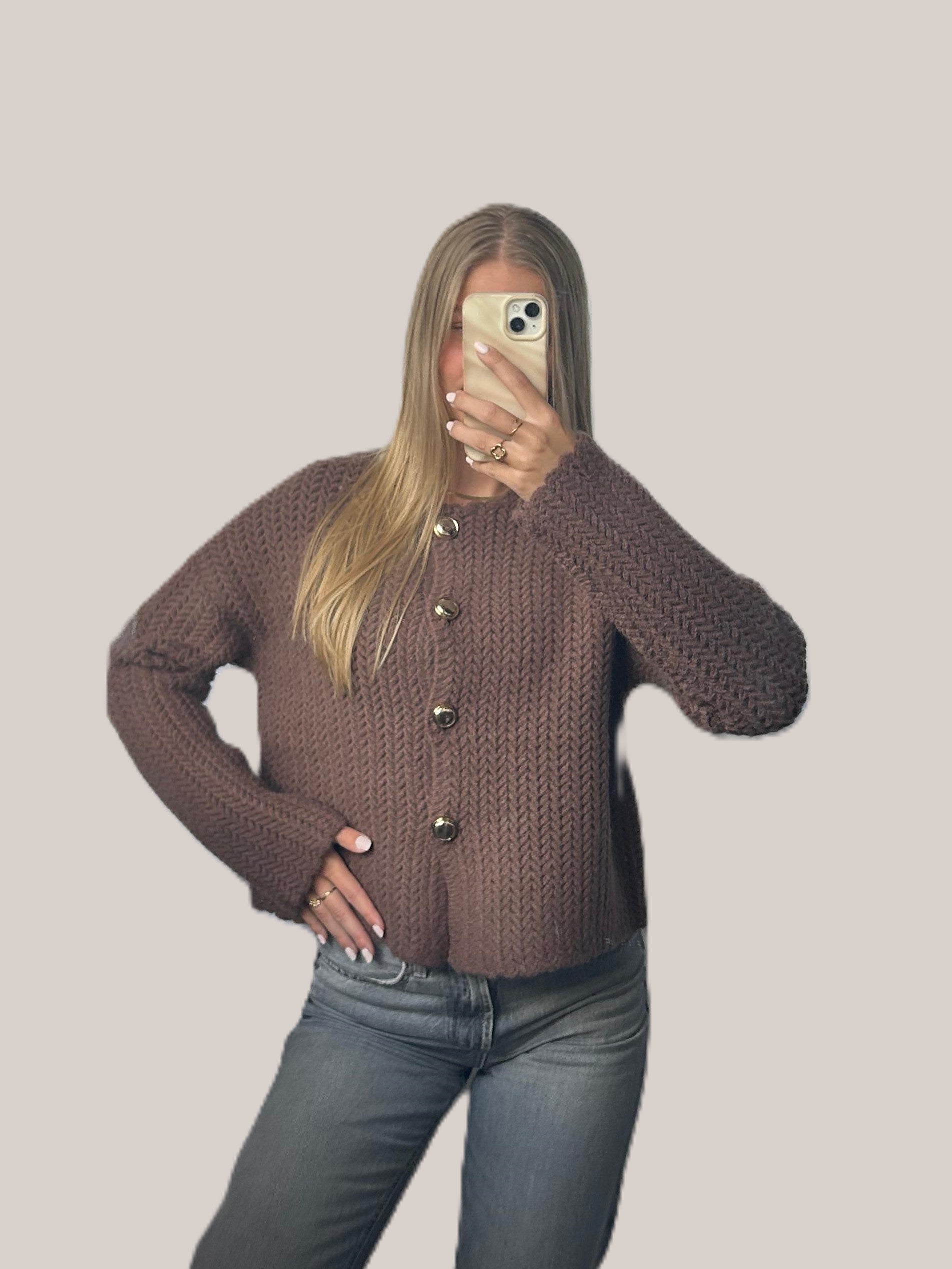 Evy vest bruin