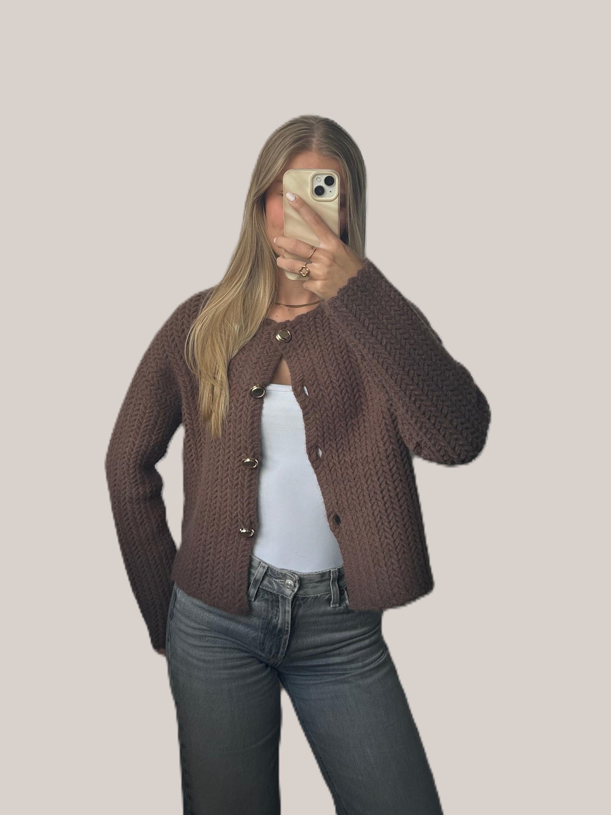 Evy vest bruin