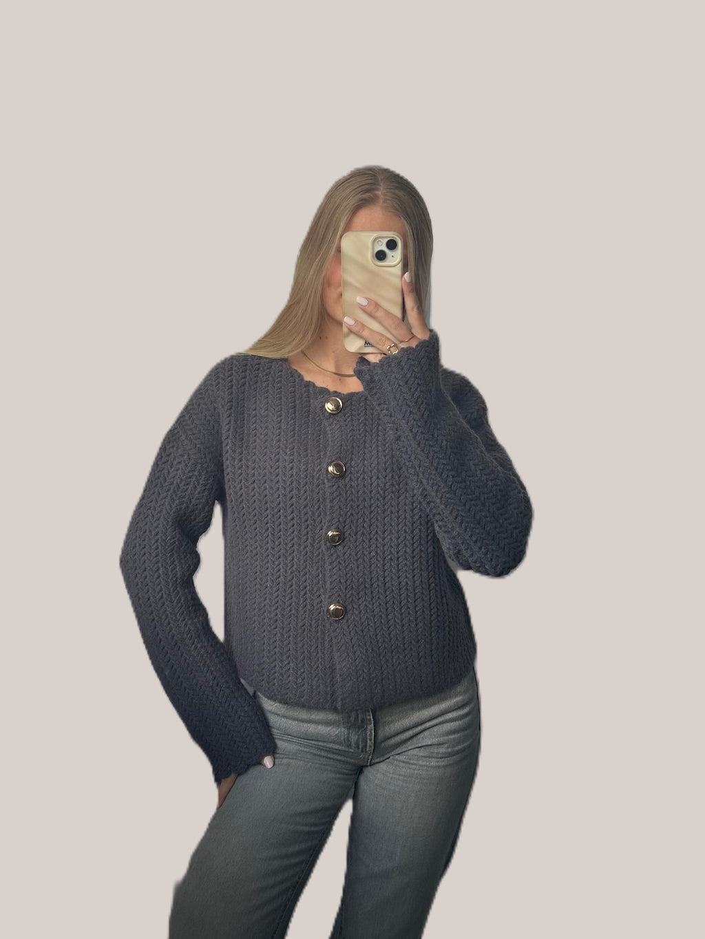 Evy vest grijs